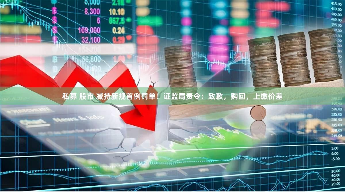 私募 股市 减持新规首例罚单！证监局责令：致歉，购回，上缴价差