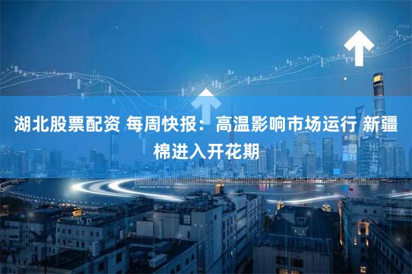 湖北股票配资 每周快报：高温影响市场运行 新疆棉进入开花期