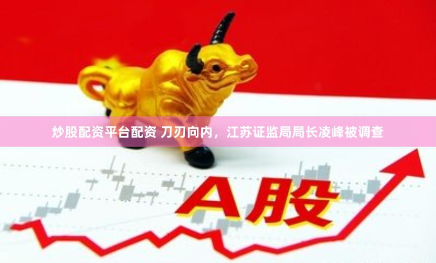 炒股配资平台配资 刀刃向内，江苏证监局局长凌峰被调查